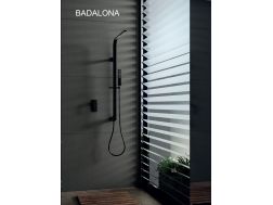 Wbudowany prysznic, czarny matowy mikser i gaÅka ozdobna - BADALONA BLACK